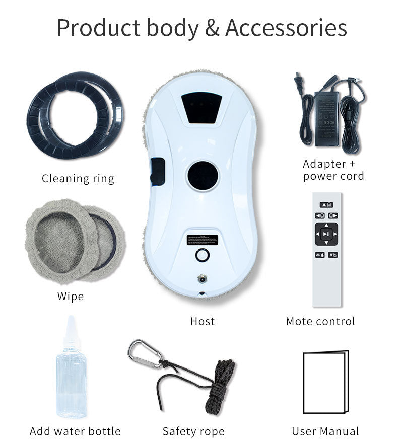 Smart Window Cleaner Robot – Auto Spray Glass & Tile Cleaning Robot
