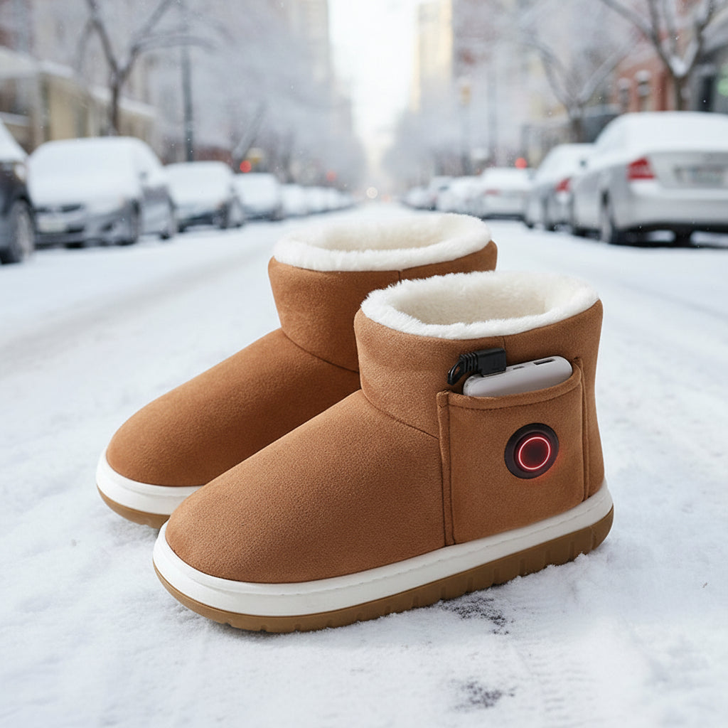 Electric Heating Shoes – Rechargeable Foot Warmer Winter Shoes