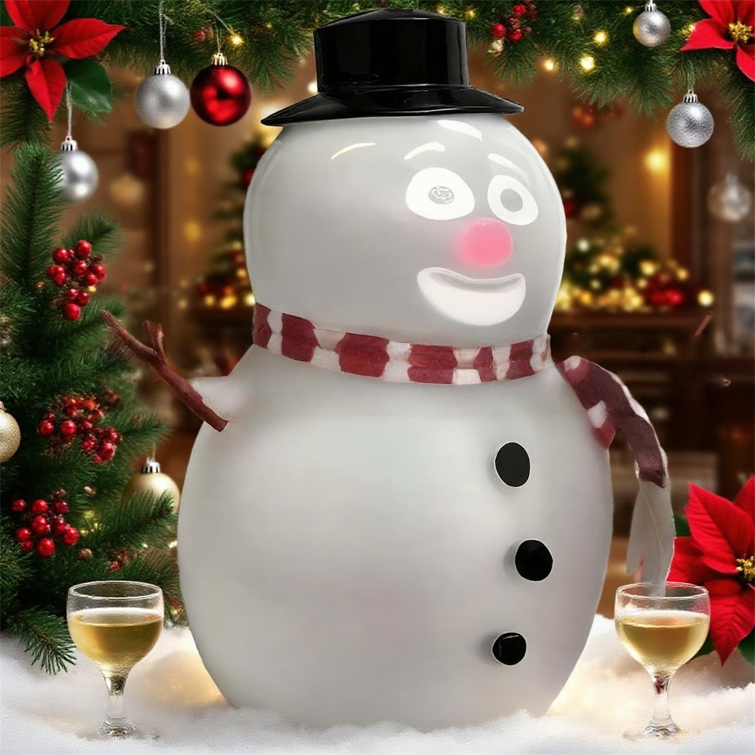 ⛄ Talking Animated Snowman – Light-Up Eyes & Playful Voice Décor