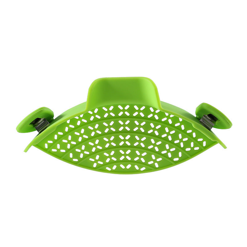Silicone Pot Side Drain Stopper & Strainer – Spill-Proof, Heat-Resistant Kitchen Tool