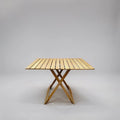 Rectangular Beech Wood Folding Table – Indoor/Outdoor Dining Table, Space-Saving Design