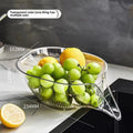 Multifunctional Kitchen Washing & Draining Basket ? Durable PET Plastic Fruit & Vegetable Washer