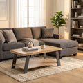 Eddie Coffee Table with Shelf – Grey Oak Effect