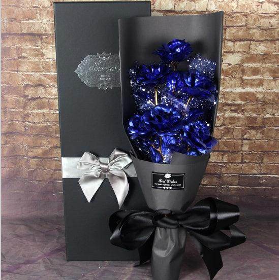 24K Golden Foil Rose Bundle