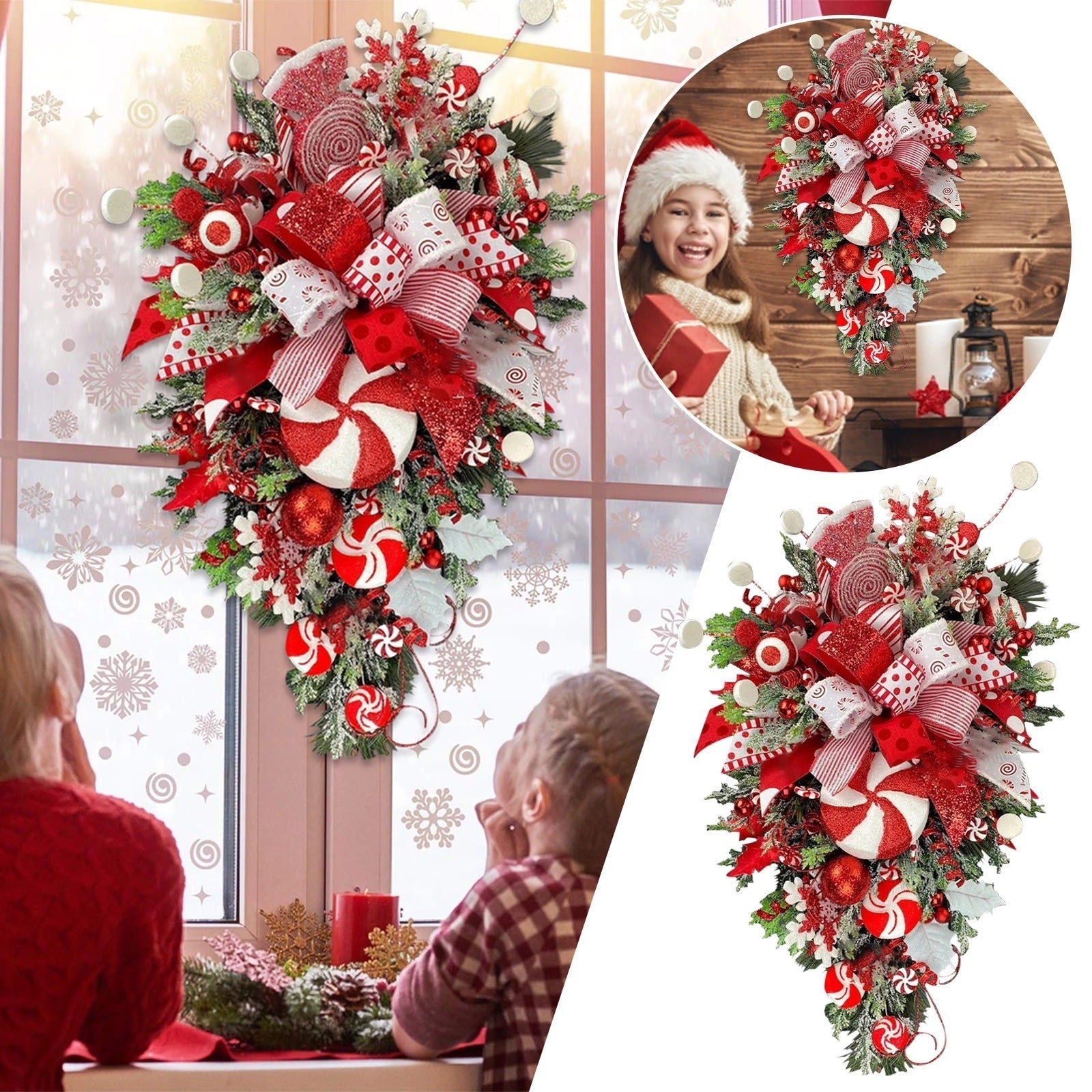 🎄 Christmas Upside-Down Tree – Unique Door & Wall Holiday Decoration