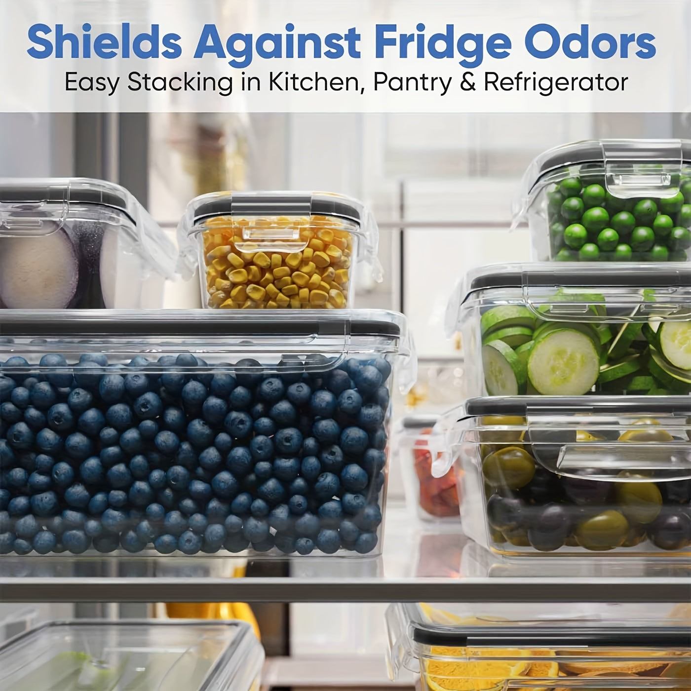 48pcs, Food Container, Plastic Food Storage Containers With Lids, BPA Free, Stackable, Different Sizes Set For Kitchen Organizing, Pantry Storage And Meal Prep