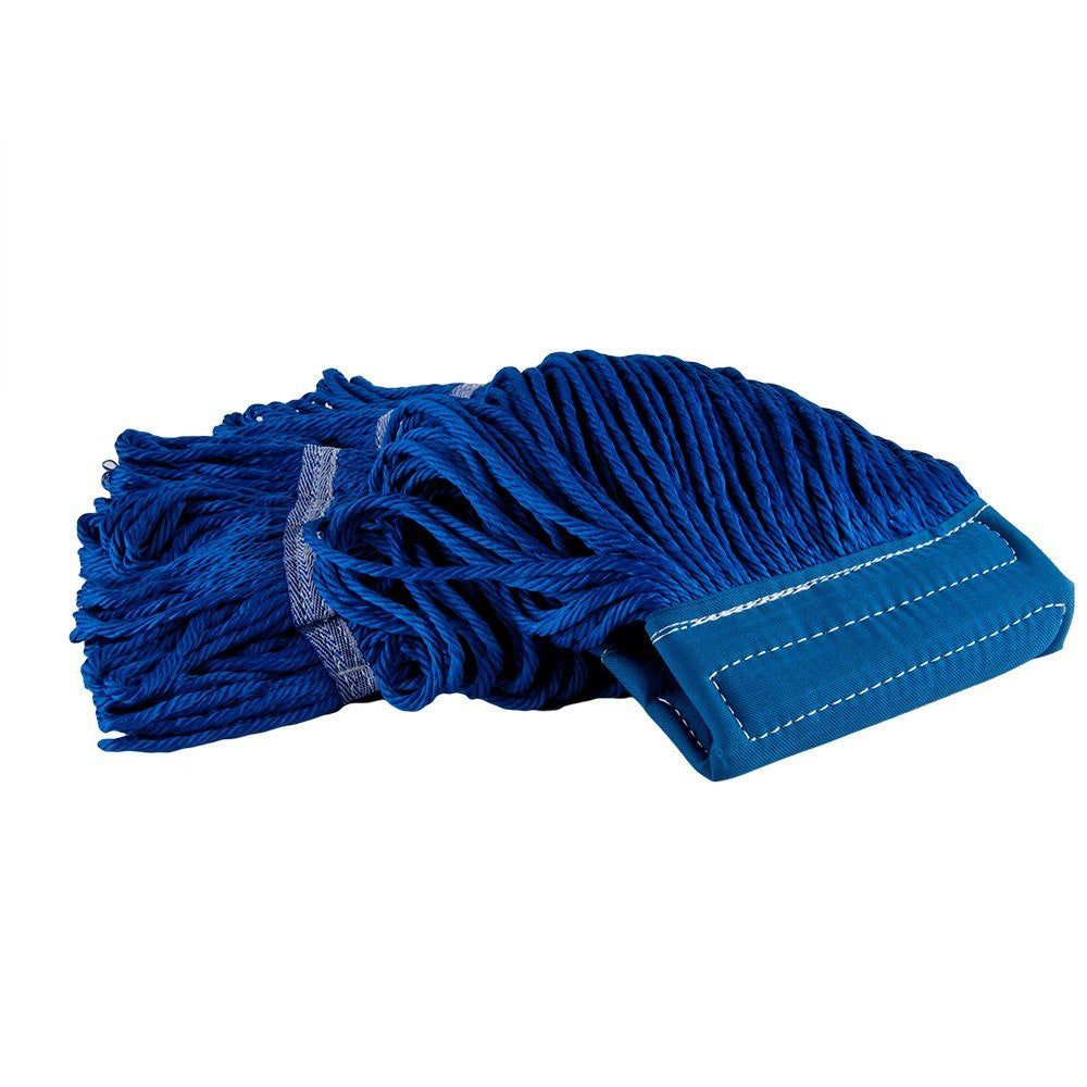 Small 16 Oz. Microfiber String Mop Head with Blue 6" Band