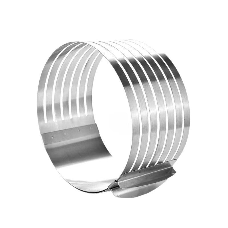 Adjustable Stainless Steel Cake Slicer Telescopic Layer Cutter for Even Baking