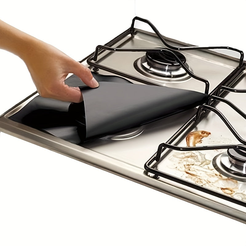 1/4/8pcs Premium Reusable Gas Range Stovetop, Burner Protector Pad Liner Cover, Extra Thick 0.15mm For Cleaning Kitchen Tools