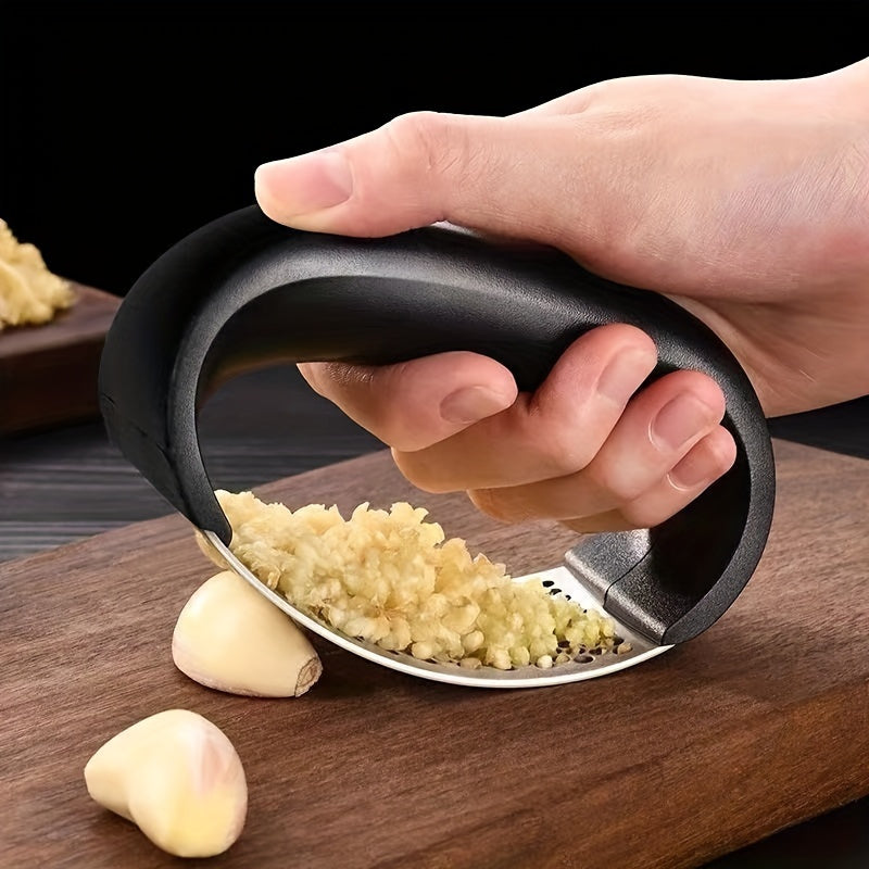 Stainless Steel Garlic Press - Easy-Clean, Multi-Functional Kitchen Gadget For Mincing & Crushing Garlic Garlic Crusher Garlic Mincer