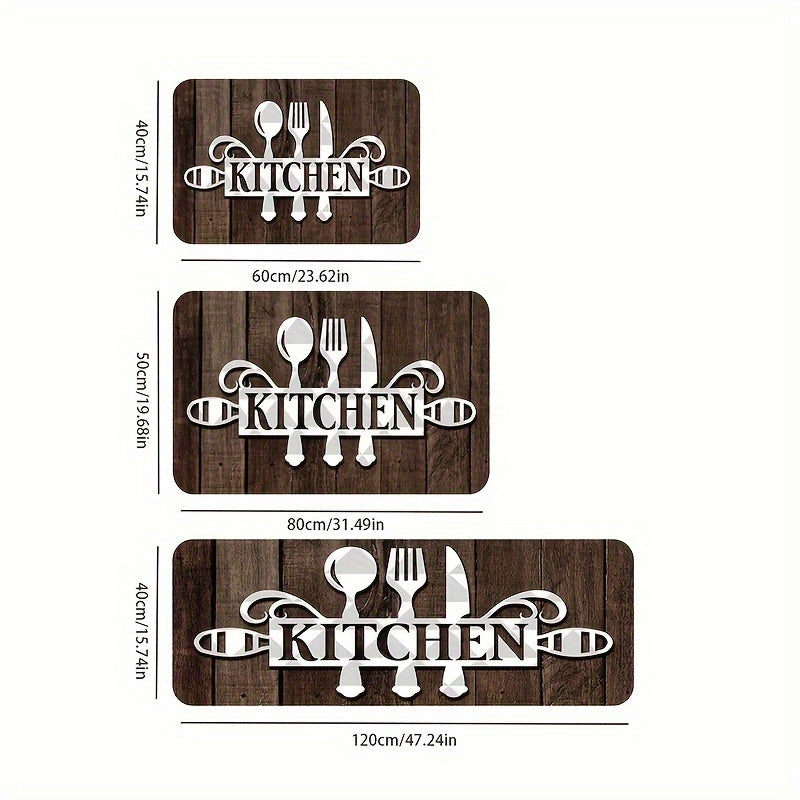 1pc SoftTouch Graphic Kitchen Mat - Aisle Runners with Stain-Resistant Waterproof and Machine Washable Design, Soft Comfortable Area Rug for Living Room Bedroom Kitchen Supplies, Easy to Clean and Maintain