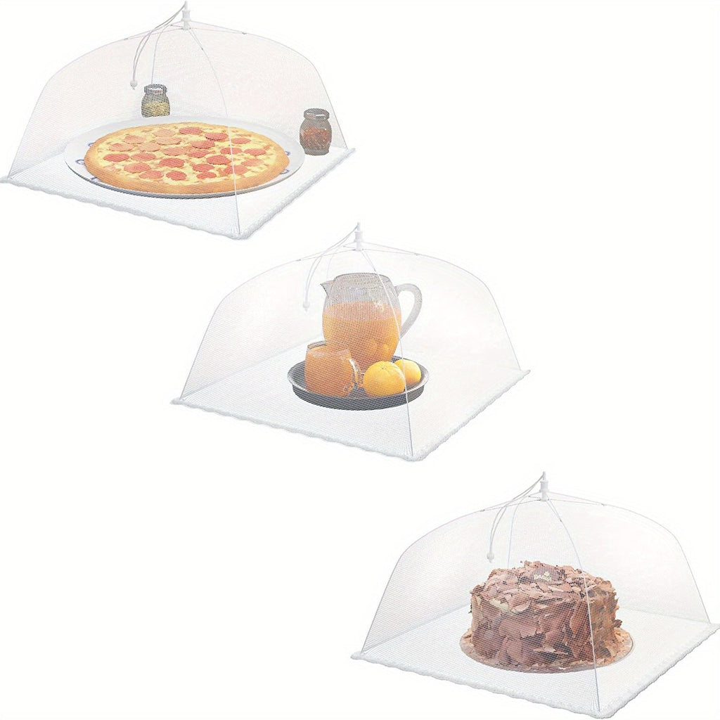3pcs Ultimate Foldable Picnic Net Food Covers - Large, UV-resistant, Dust-proof Kitchen Tool - Perfect for Vegetables, Restaurants, Food Trucks, Outdoor & Indoor Dining Adventures
