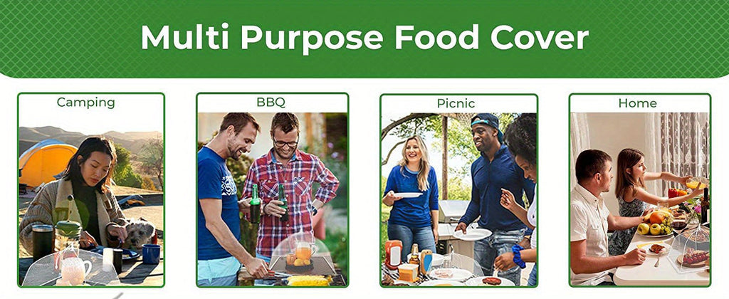 3pcs Ultimate Foldable Picnic Net Food Covers - Large, UV-resistant, Dust-proof Kitchen Tool - Perfect for Vegetables, Restaurants, Food Trucks, Outdoor & Indoor Dining Adventures