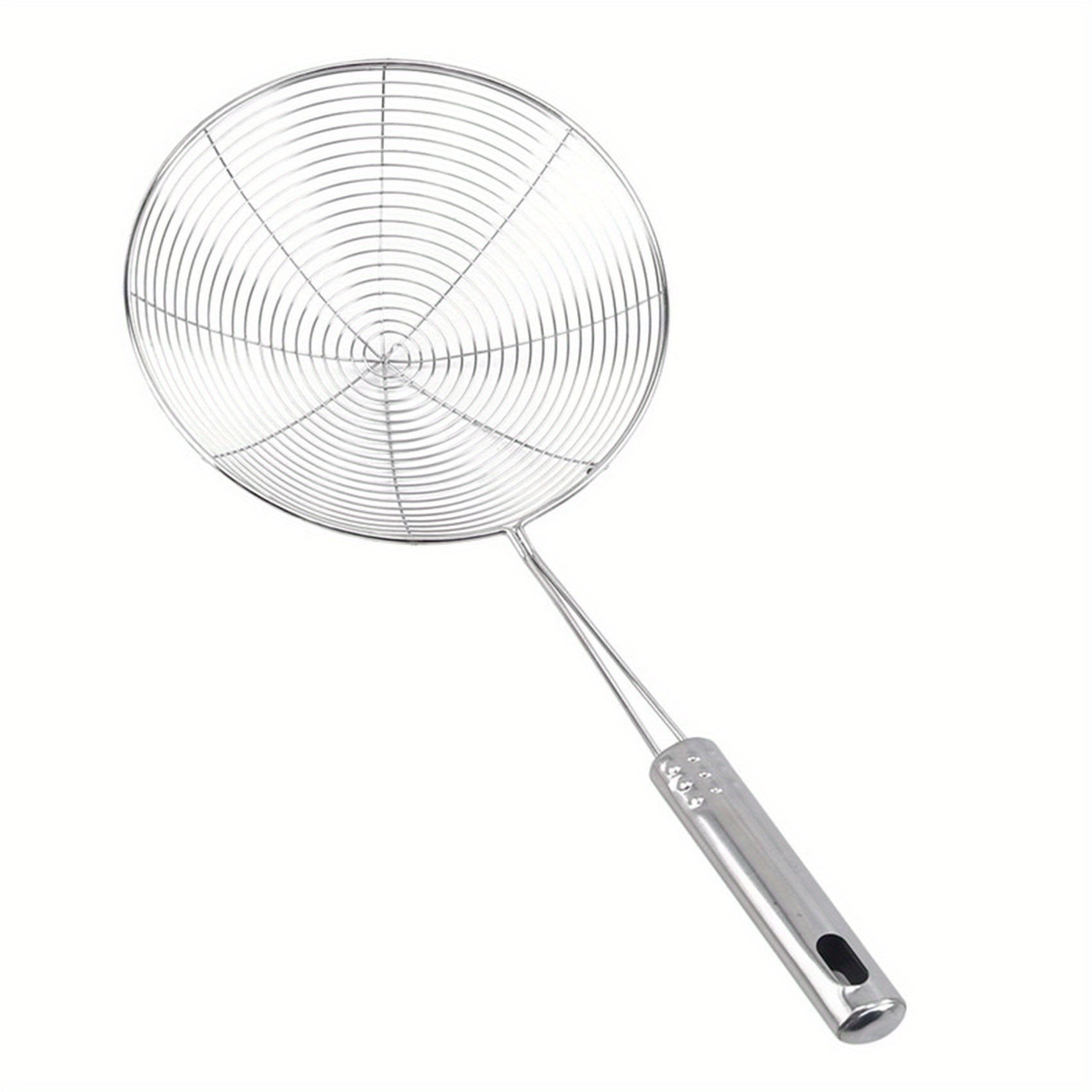 1pc Premium Metal Wire Strainer Ladle - Ergonomic Handle, Fine Mesh Skimmer Spoon for Frying, Boiling & Draining - Essential Kitchen Tool for Delicious Fried Food, Sturdy & Versatile Gadget