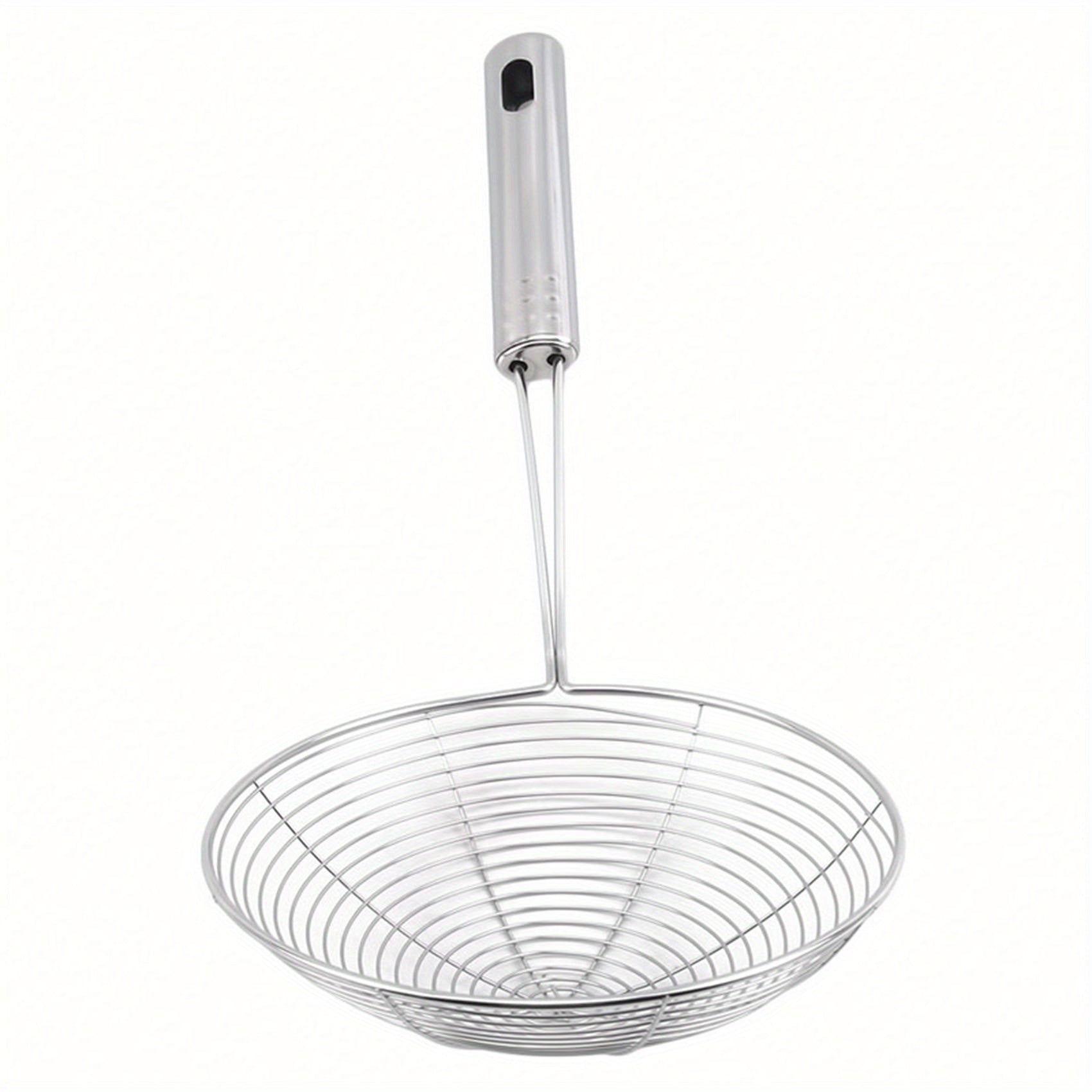 1pc Premium Metal Wire Strainer Ladle - Ergonomic Handle, Fine Mesh Skimmer Spoon for Frying, Boiling & Draining - Essential Kitchen Tool for Delicious Fried Food, Sturdy & Versatile Gadget