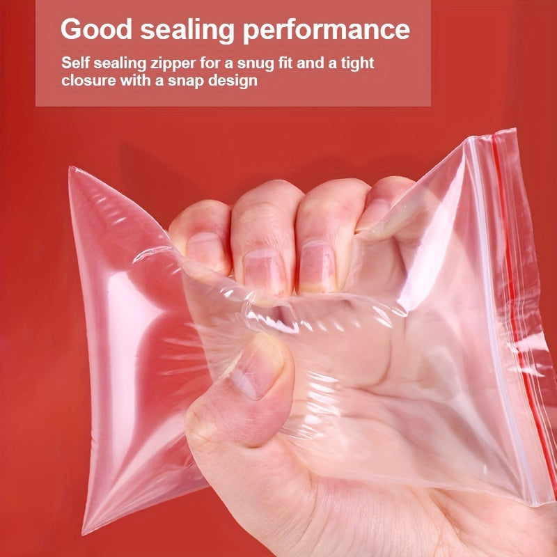 Value Pack 100pcs, Plastic Zipper Bags, PE Gallon Food Storage Bags, Item Storage Bags, Restaurant Kitchen Use