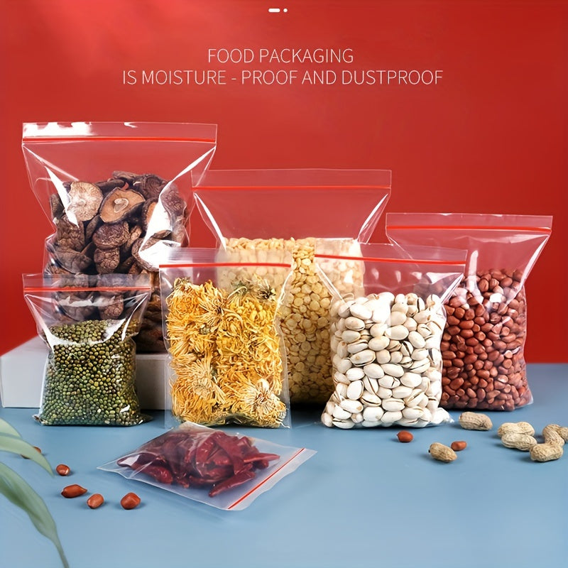 Value Pack 100pcs, Plastic Zipper Bags, PE Gallon Food Storage Bags, Item Storage Bags, Restaurant Kitchen Use