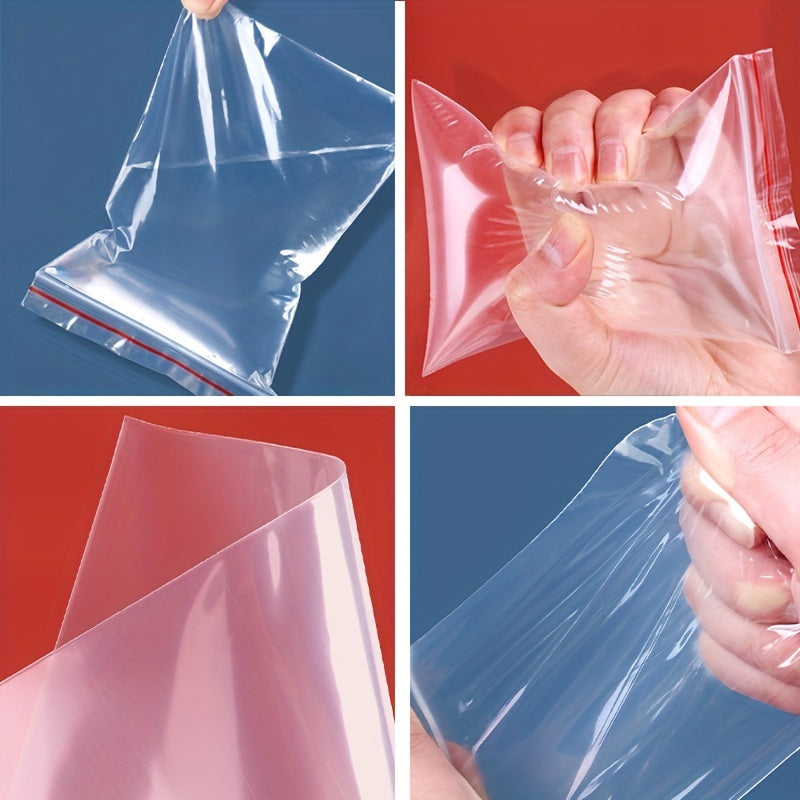 Value Pack 100pcs, Plastic Zipper Bags, PE Gallon Food Storage Bags, Item Storage Bags, Restaurant Kitchen Use