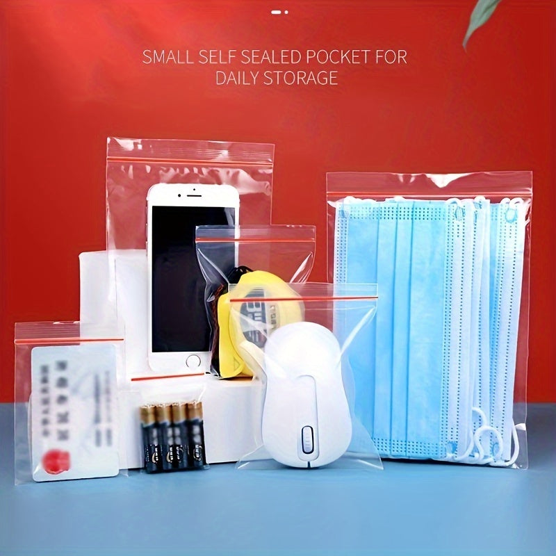 Value Pack 100pcs, Plastic Zipper Bags, PE Gallon Food Storage Bags, Item Storage Bags, Restaurant Kitchen Use