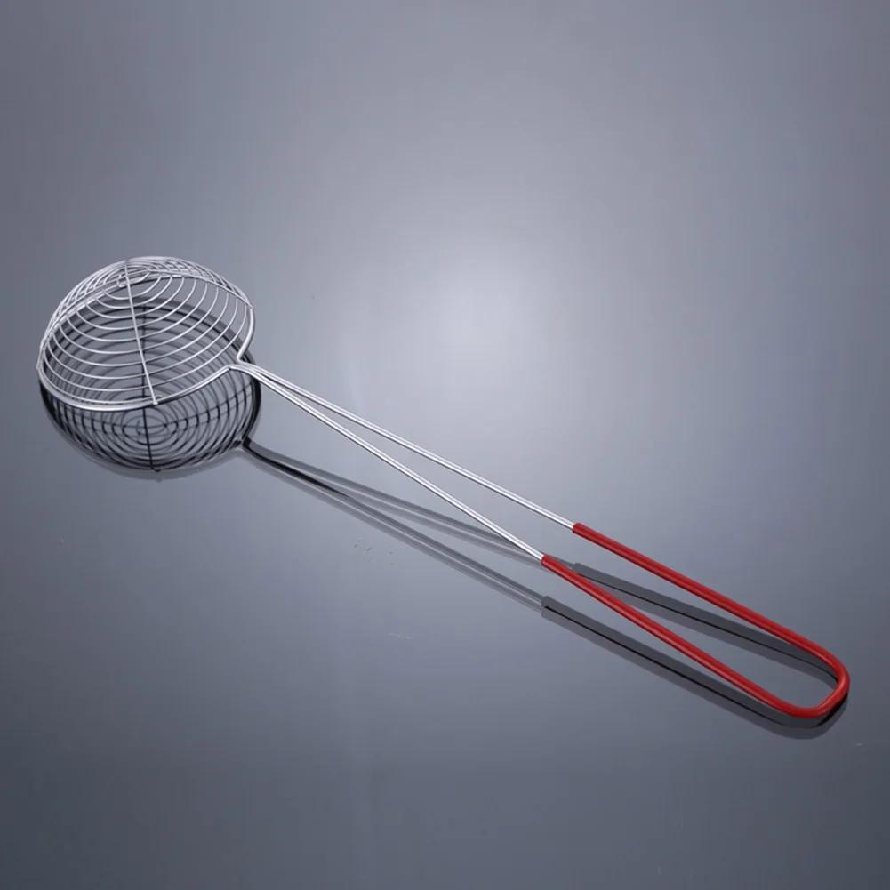 1pc Premium Stainless Steel Multifunction Strainer - Food Strainers for Beans and Bubble Tea, Non-stick Draining Scoop, Metal Kitchen Bar Supplies with Easy Cleaning and Space-Saving Design