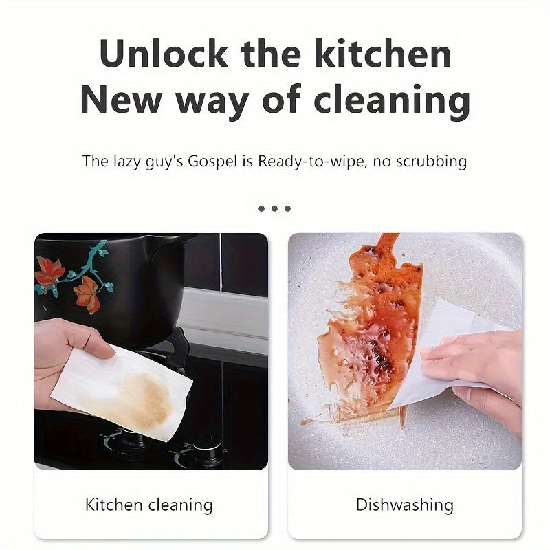4 Packs Kitchen Wipes - 80 Sheets Each, Dye-Free Individual Disposable Paper Towels, Grease & Stain Removal, Pre-Moistened Household Cleaning Cloths