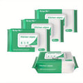 4 Packs Kitchen Wipes - 80 Sheets Each, Dye-Free Individual Disposable Paper Towels, Grease & Stain Removal, Pre-Moistened Household Cleaning Cloths