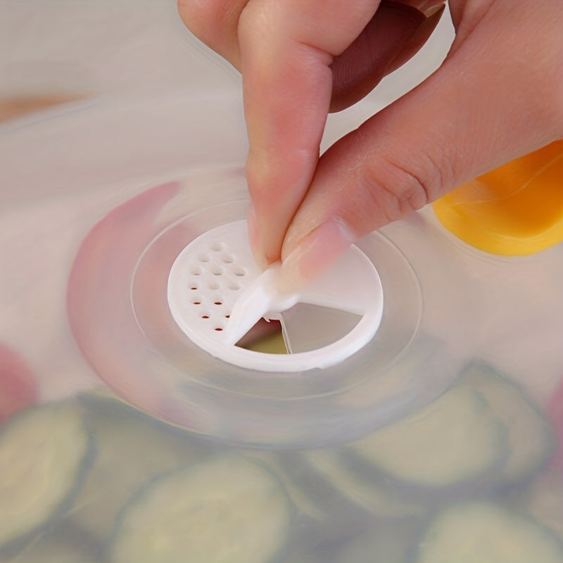1pc clear splash food cover, oil and splash microwave heating cover, steam vent microwave tray cover bowl cover, easy to grip, suitable for microwave and kitchen supplies, RV kitchen supplies.