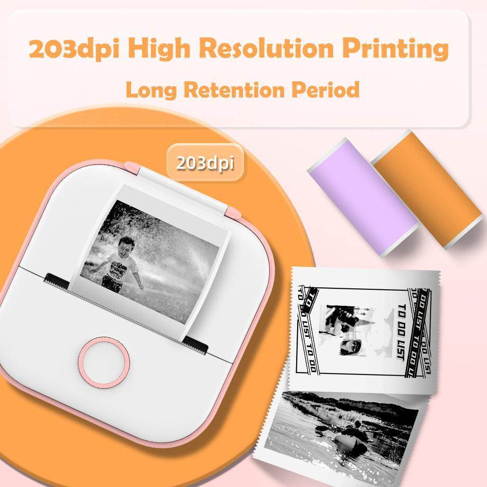 Portable inkless label printer for home use