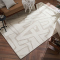 Renwil Cosmos 1' x 1' Ft Handwoven Indoor Rug - Ivory / Sand