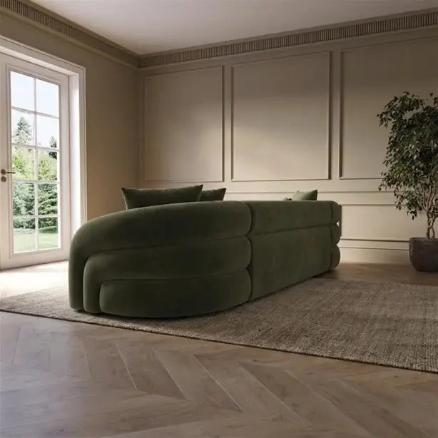 Zuri Velvet Left Hand 4 Seater Corner Sofa
