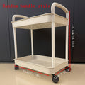 1pc Multi-Layer Storage Cart - Ergonomic Double Handle, Freestanding, Wheels, Durable Plastic, Ample Storage Capacity - Perfect for Bathroom, Living Room, Bedroom, Study, and Kitchen Organization and Decoration