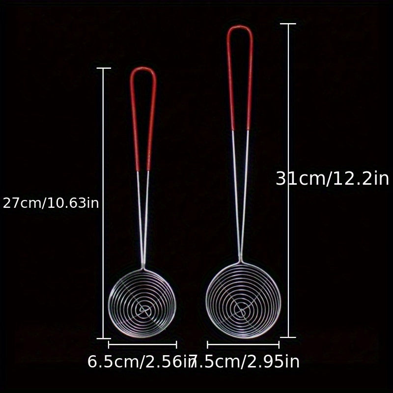 1pc Premium Stainless Steel Multifunction Strainer - Food Strainers for Beans and Bubble Tea, Non-stick Draining Scoop, Metal Kitchen Bar Supplies with Easy Cleaning and Space-Saving Design