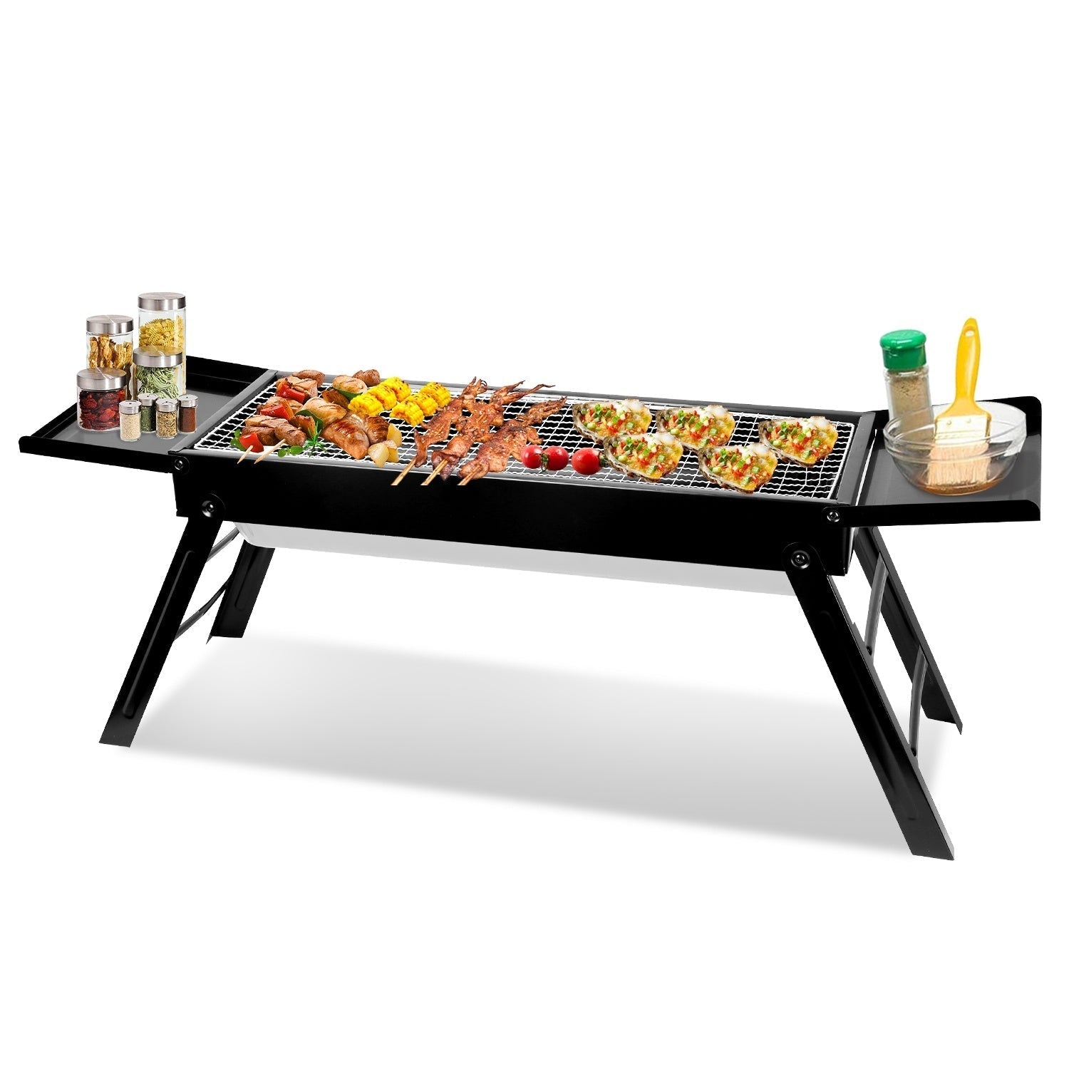 Foldable Charcoal BBQ Grill Stainless Steel Grill