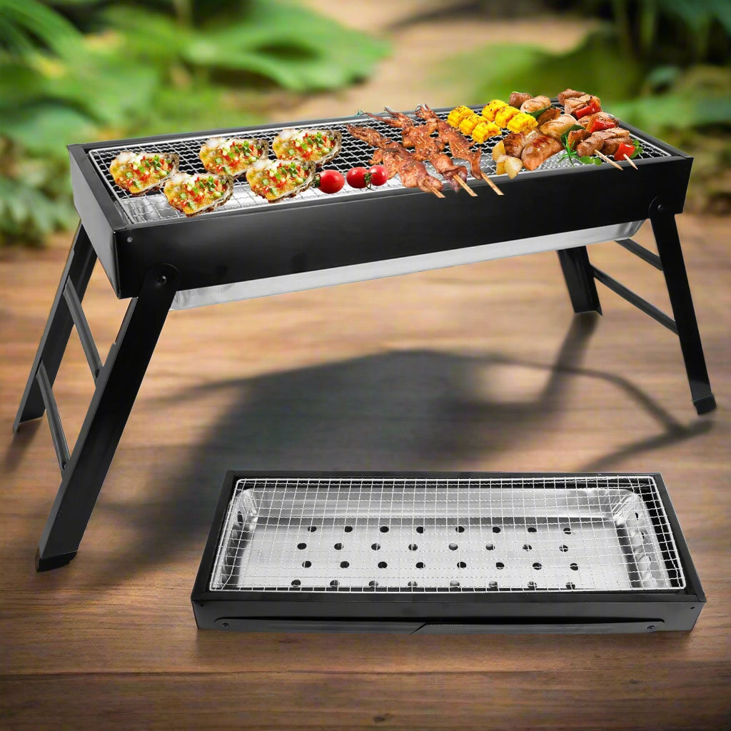Foldable Charcoal BBQ Grill Stainless Steel Grill