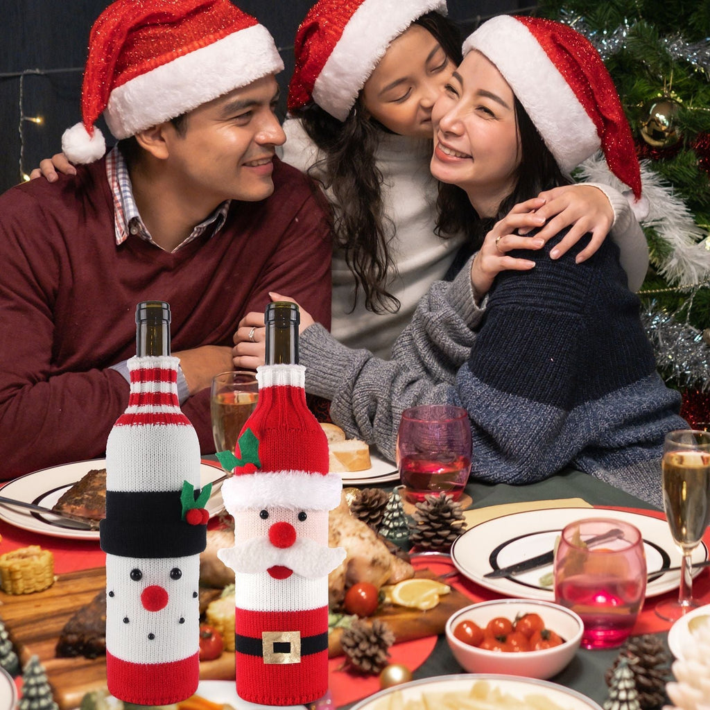 🎅 Christmas Bottle Covers – Festive Home Fashion Holiday Decorations