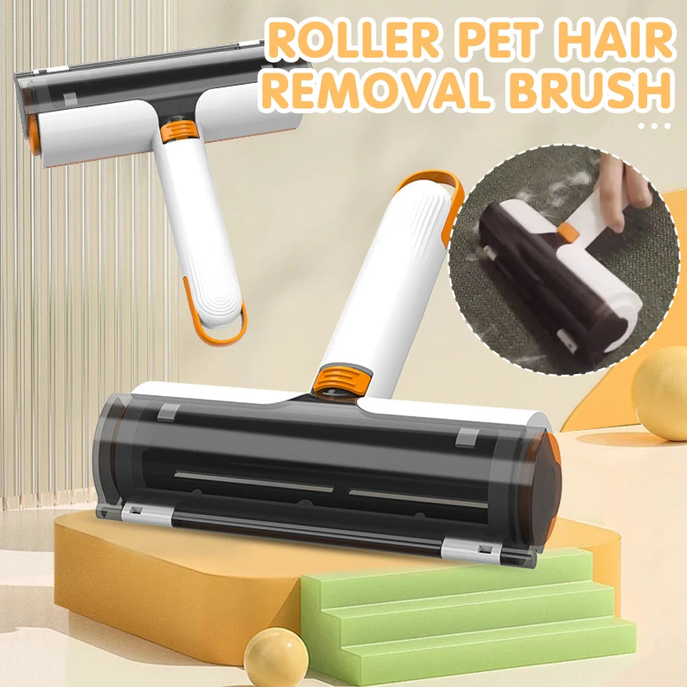 🧼 2-in-1 Pet Hair Removal Roller – Washable, Multifunctional Grooming Brush