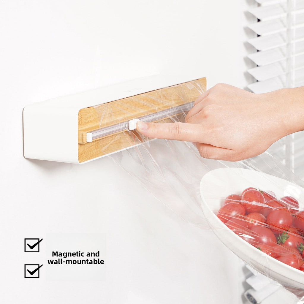 Magnetic Wall-Mounted Cling Film Cutter ? Tear-Free Kitchen Foil & Baking Paper Cutter