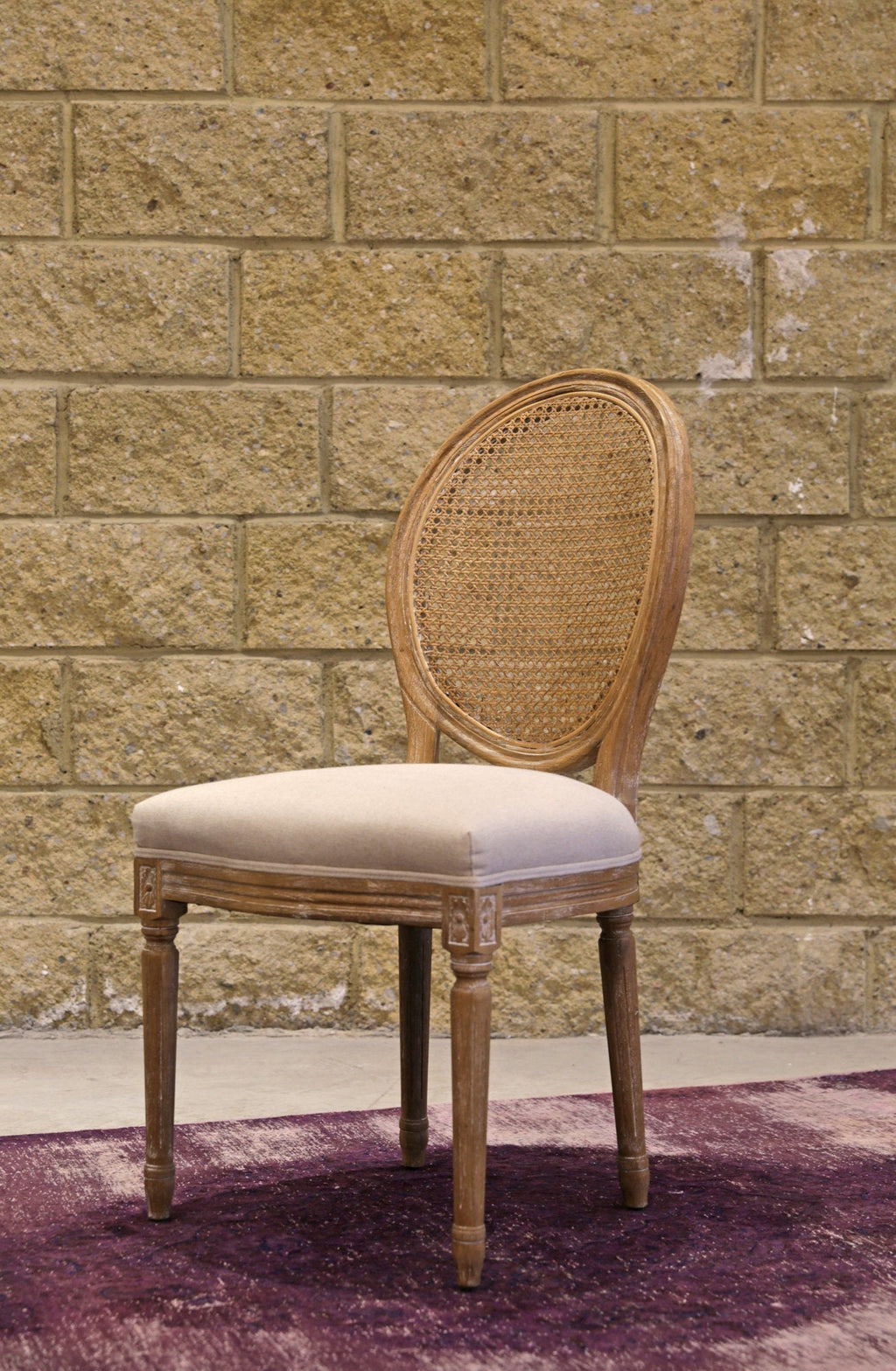 LH Home Napoleon Dining Chair with Cane Back (Set of 2)