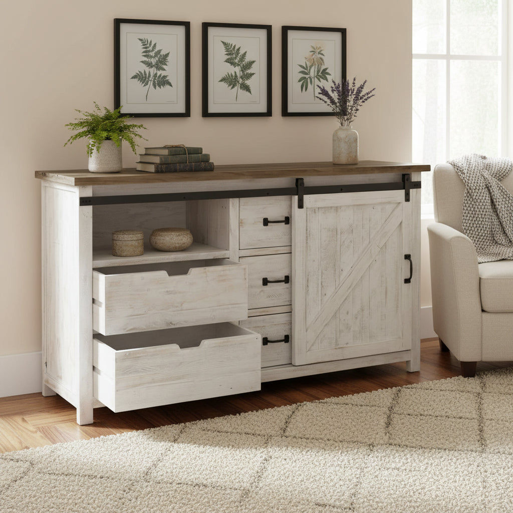 LH Home Provence 3 Drawer Dresser With 1 Door