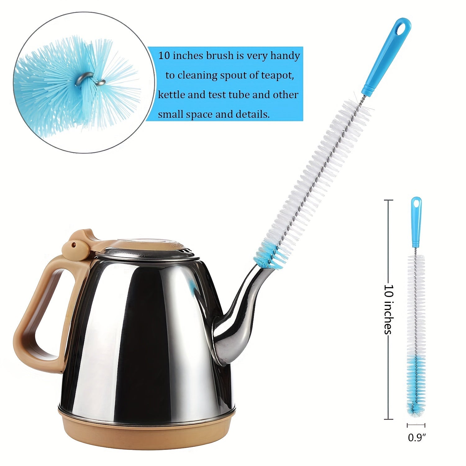 8pcs/set, Cup Brush, Long Handle Bottle Cleaning Brush, Straw Brush, Tea Stain Removal Brush, No Dead Corner, Multipurpose Kitchen Cleaning Brush, For Water Bottle, Tea Cup, Groove, Cleaning Supplies, Cleaning Tool, Christmas