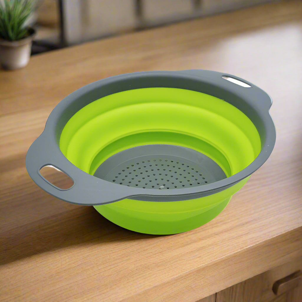 🥦 Foldable Silicone Colander – Space-Saving Strainer