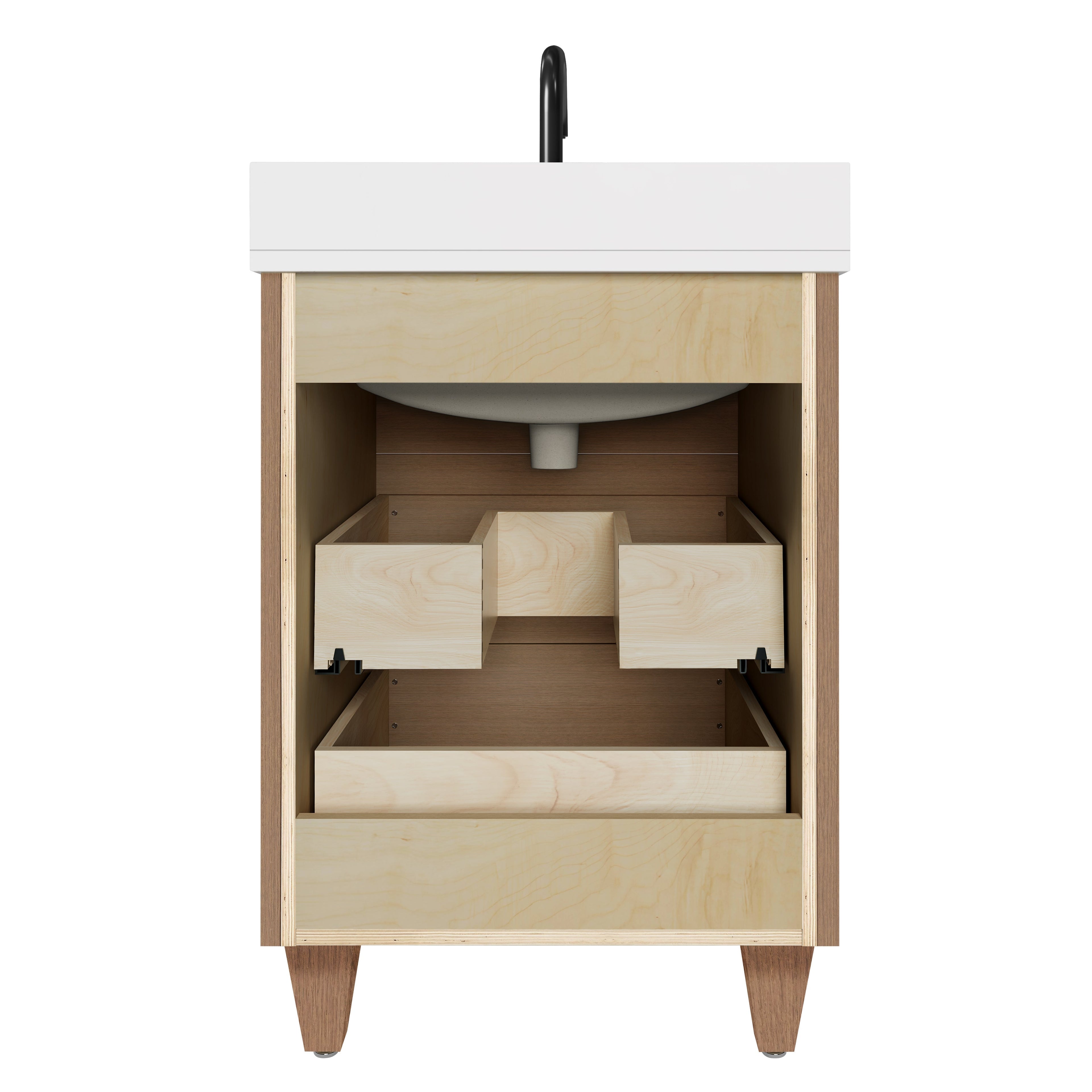 Arlo 24" Solid-Wood Vanity with Quartz Countertop
