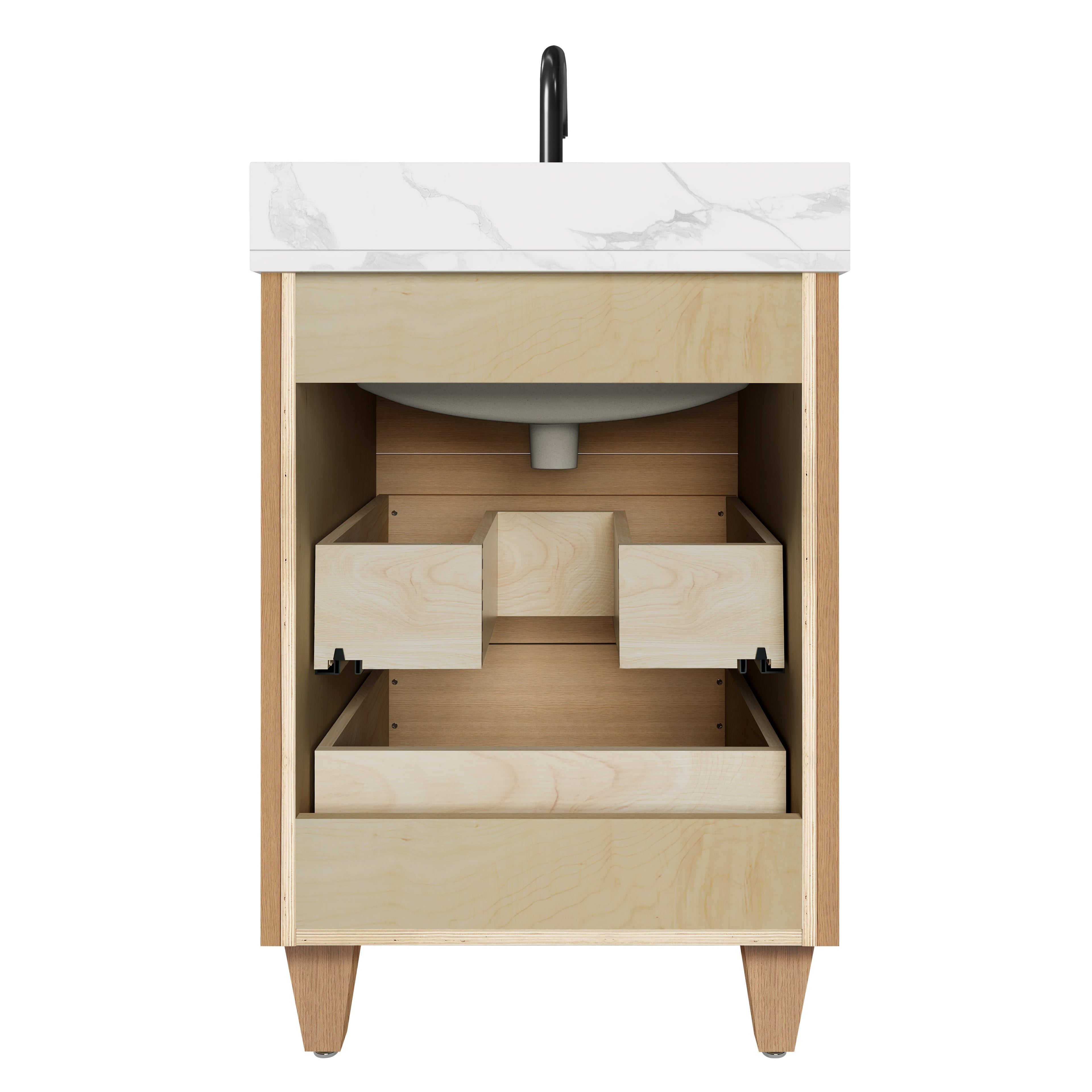 Arlo 24" Solid-Wood Vanity with Quartz Countertop
