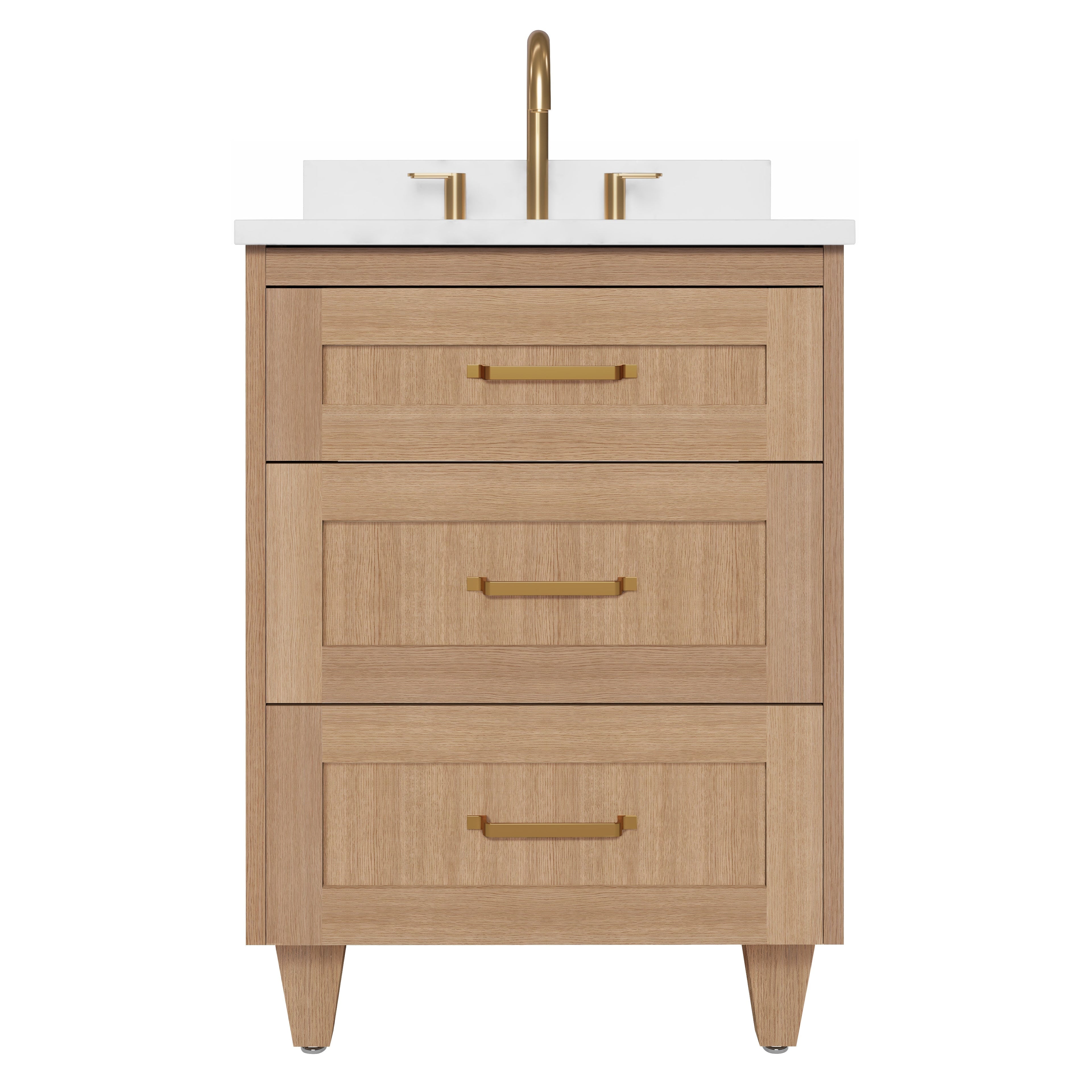 Arlo 24" Solid-Wood Vanity with Quartz Countertop