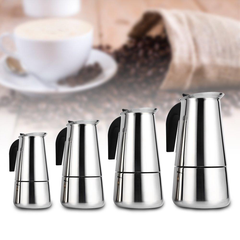 Stainless Steel Moka Coffee Pot – Moka Espresso & Latte Percolator