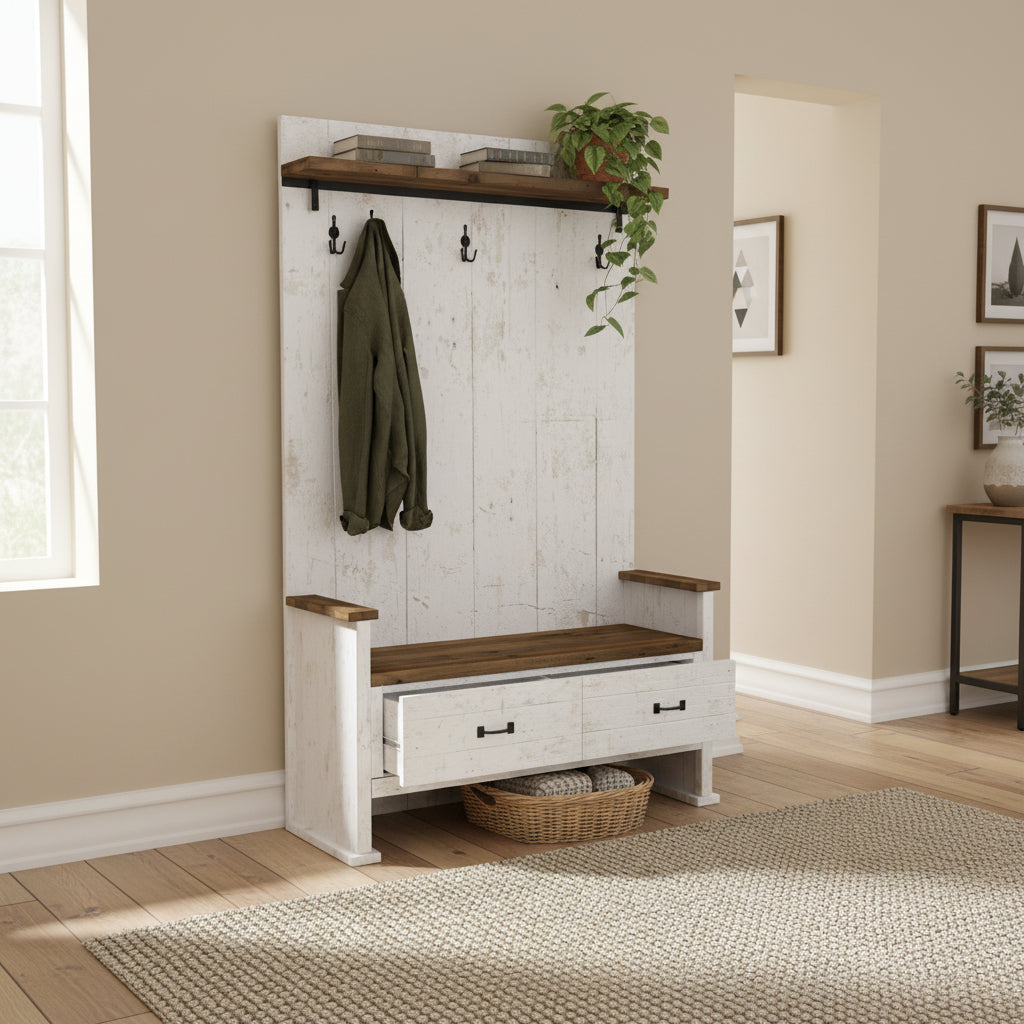 LH Home Provence Hall Bench 2 Drawer