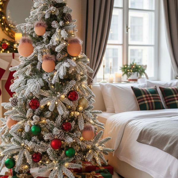 🎄 4PCS Christmas Ball Ornaments – Shiny Glass Hanging Tree Décor Set
