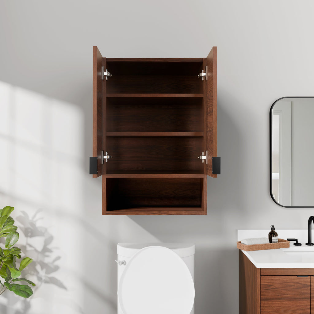 Rowan 24" x 36" Black Walnut Wall Mounted Storage Cabinet