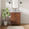 Rowan 24" Black Walnut Vanity with Quartz Countertop