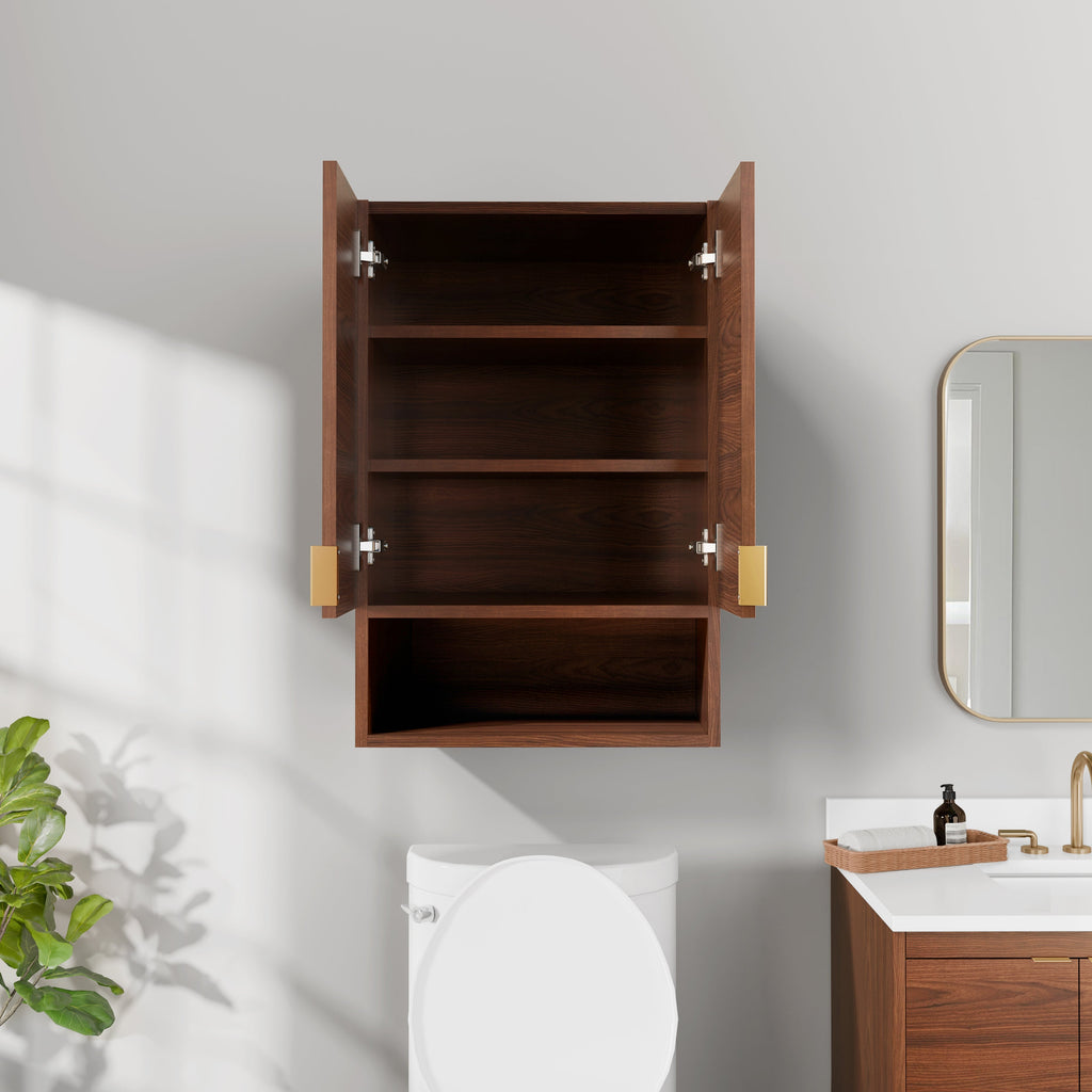Rowan 24" x 36" Black Walnut Wall Mounted Storage Cabinet